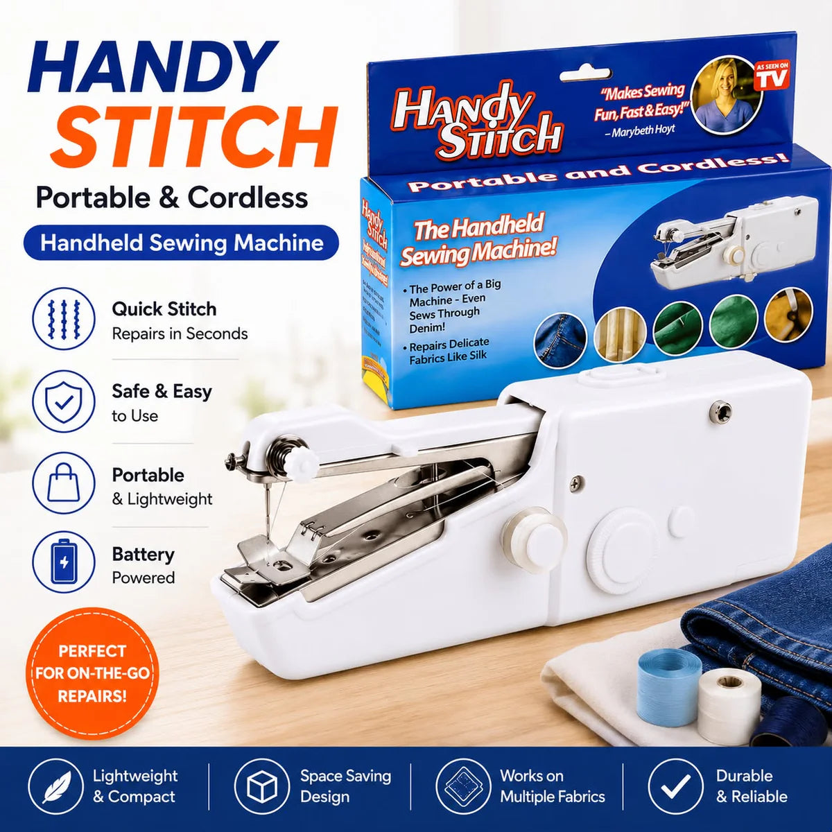 Mini Portable Sewing Machine – Compact Electric Stitching Machine